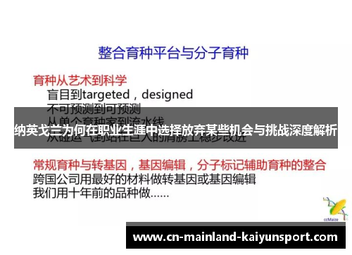 纳英戈兰为何在职业生涯中选择放弃某些机会与挑战深度解析 纳英戈兰为何在职业生涯中选择放弃某些机会与挑战深度解析